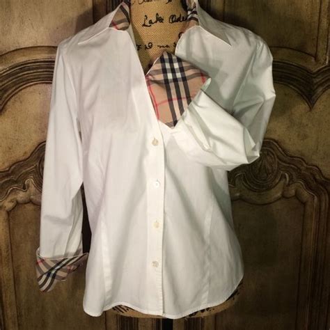 burberry white womens shirt|burberry white shirt price.